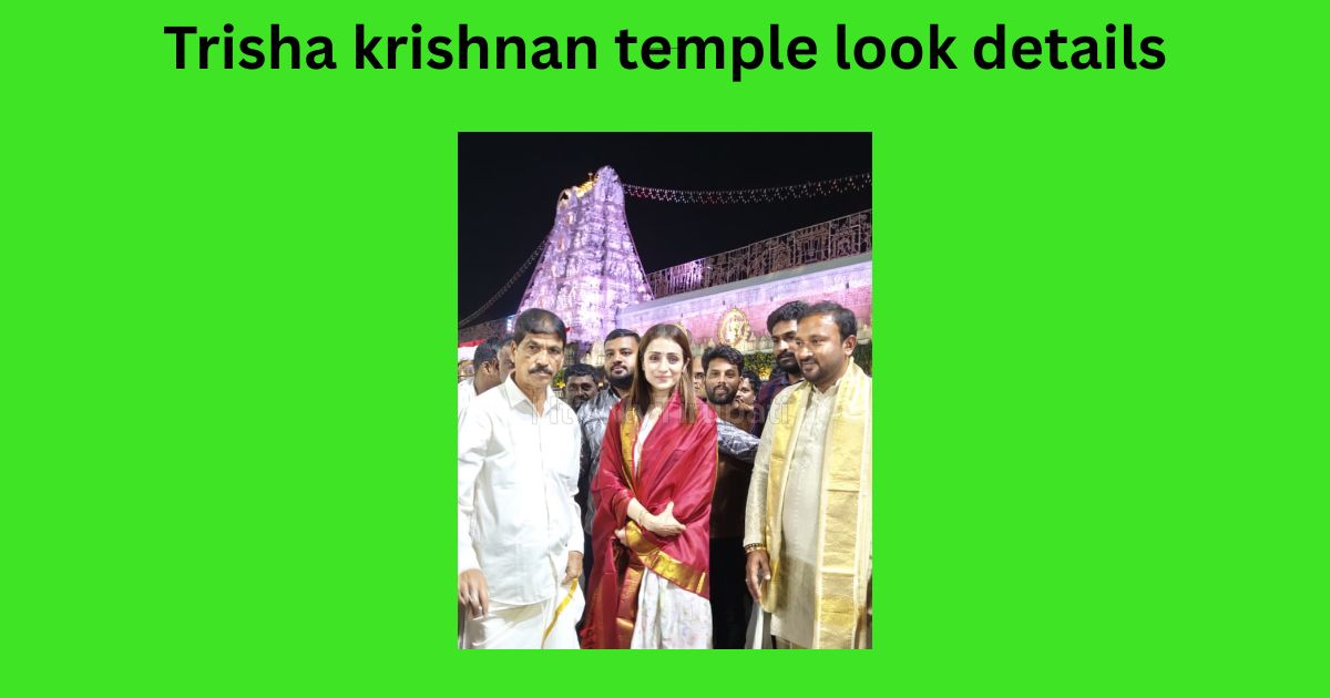 Trisha krishnan temple look details