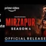 Mirzapur Season 4 Release Date